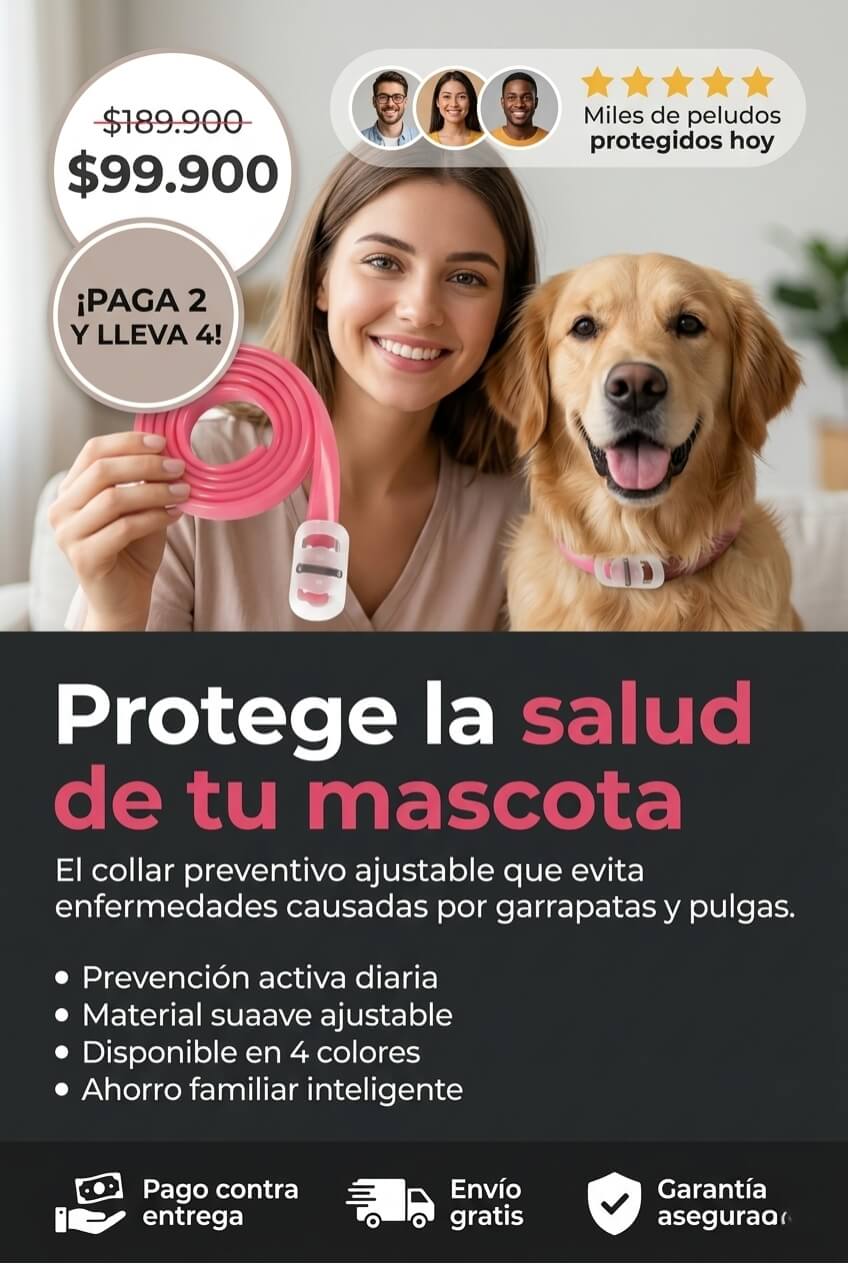 Collar Anti Pulgas EvaCare™ 12 meses libre de pulgas y garrapatas