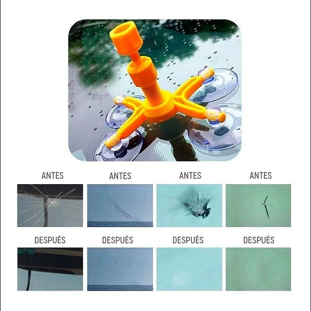 Windshield® Kit Premium Reparador de Vidrios en 20 Minutos