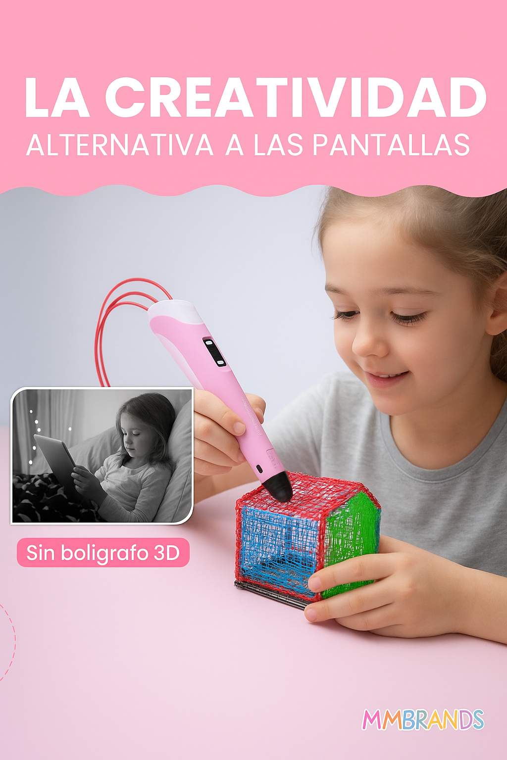 Lápiz 3D Bolígrafo Impresión 3D + filamento de 10 colores