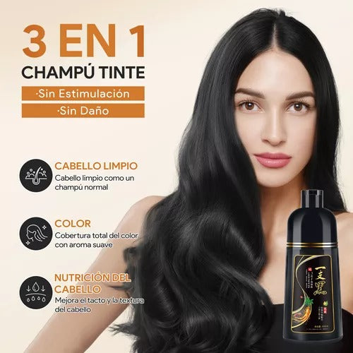 Shampoo Instantáneo Cubre Canas 3 en 1 Natural - Jengibre 2 por el precio de 1