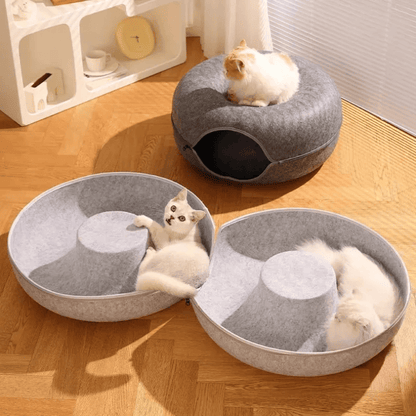 Cama Dona Para Gatos Túnel Ronroneo 🐱