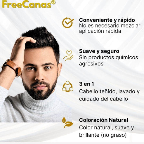 Shampoo Instantáneo Cubre Canas 3 en 1 Natural - Jengibre 2 por el precio de 1