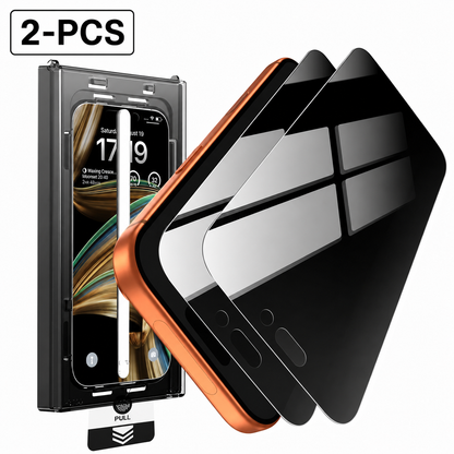 ⏰ Protector de pantalla de vidrio templado HD/anti-espía con instalación de eliminación automática de polvo