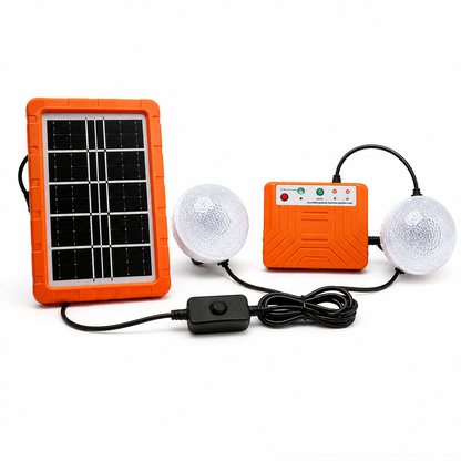 Kit De Energía Solar Portátil Con 2 Lámparas  LED incluidas