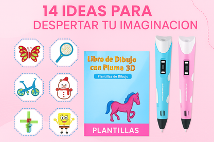 Lápiz 3D Bolígrafo Impresión 3D + filamento de 10 colores