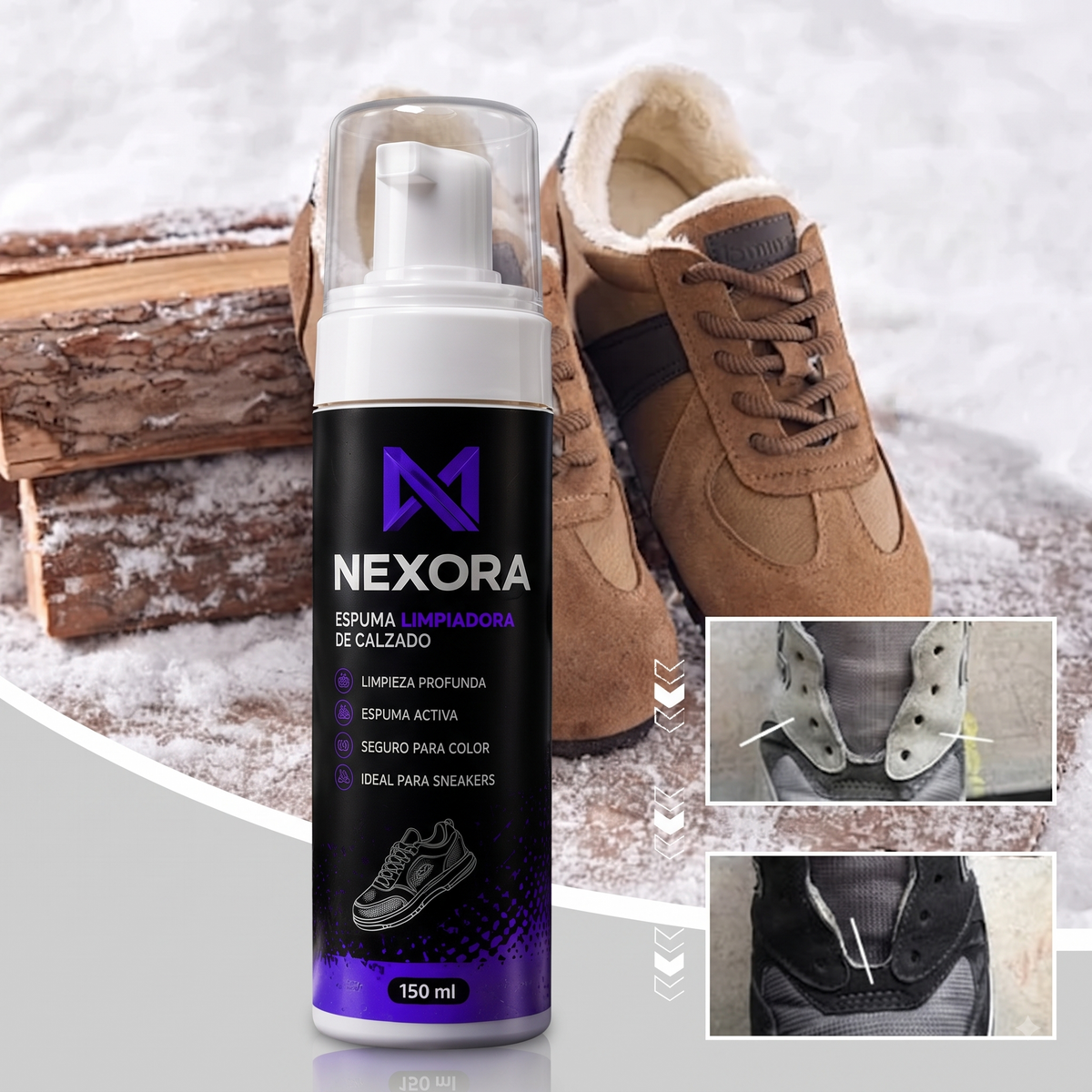NEXO CLEAN  Limpiador de zapatos multifuncional y duradero Paga 2 lleva 3