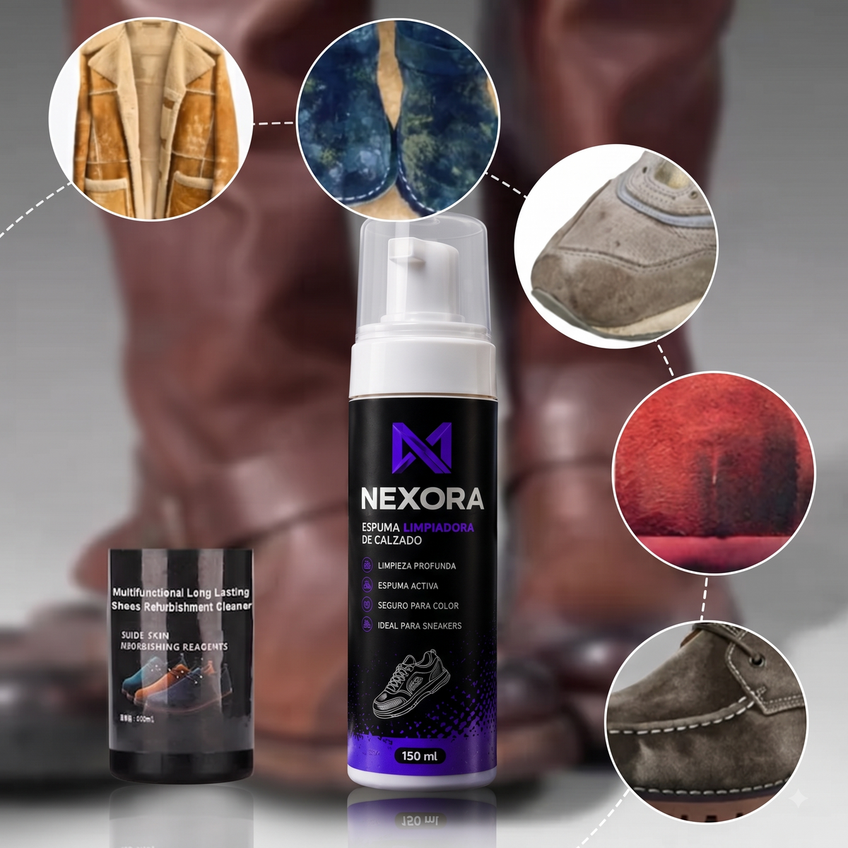 NEXO CLEAN  Limpiador de zapatos multifuncional y duradero Paga 2 lleva 3