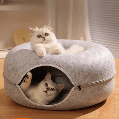 Cama Dona Para Gatos Túnel Ronroneo 🐱