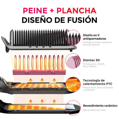 Cepillo Plancha Secador 2 en 1 Alisador + Obsequio